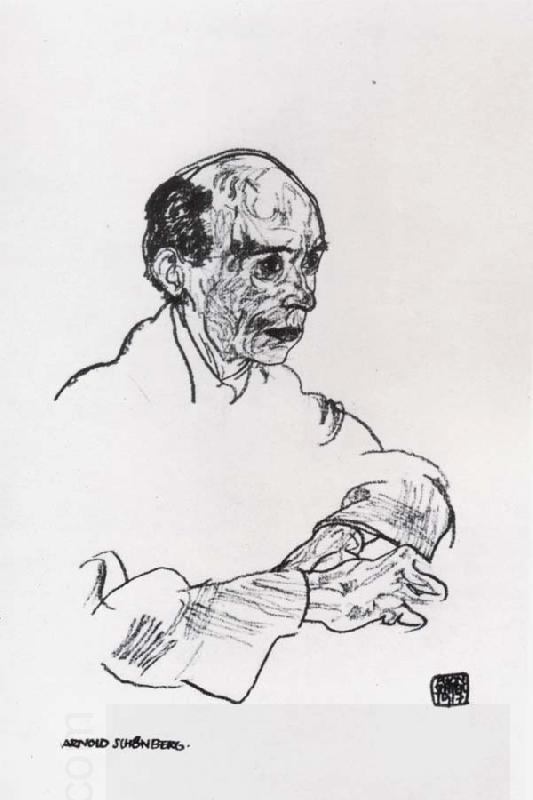 Egon Schiele Portrait of arnold schonberg
